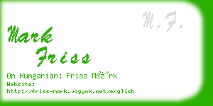 mark friss business card